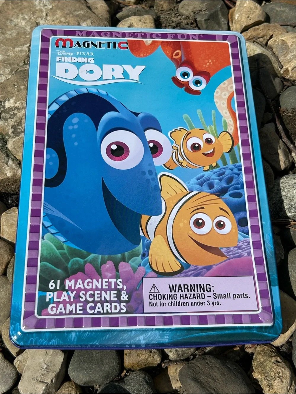 🩶5/$30 Disney Finding Dory Travel Activity Magnetic Tin & Game Card Travel Set